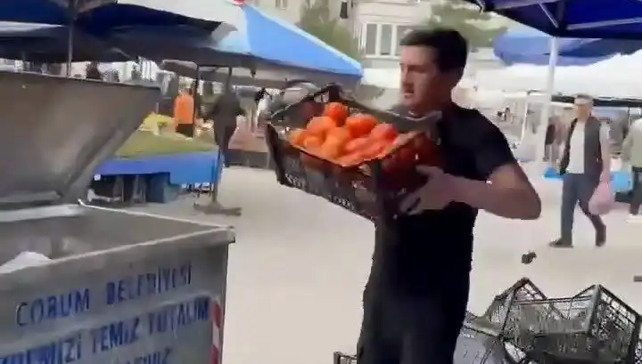 Domatesleri Çöpe Döken Pazarcıya Verilen Rekor Ceza Şok Etti!
